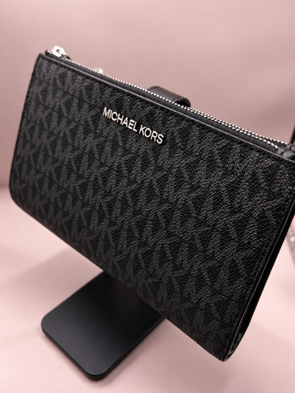 Michael Kors Black Signature Crossbody Wallet